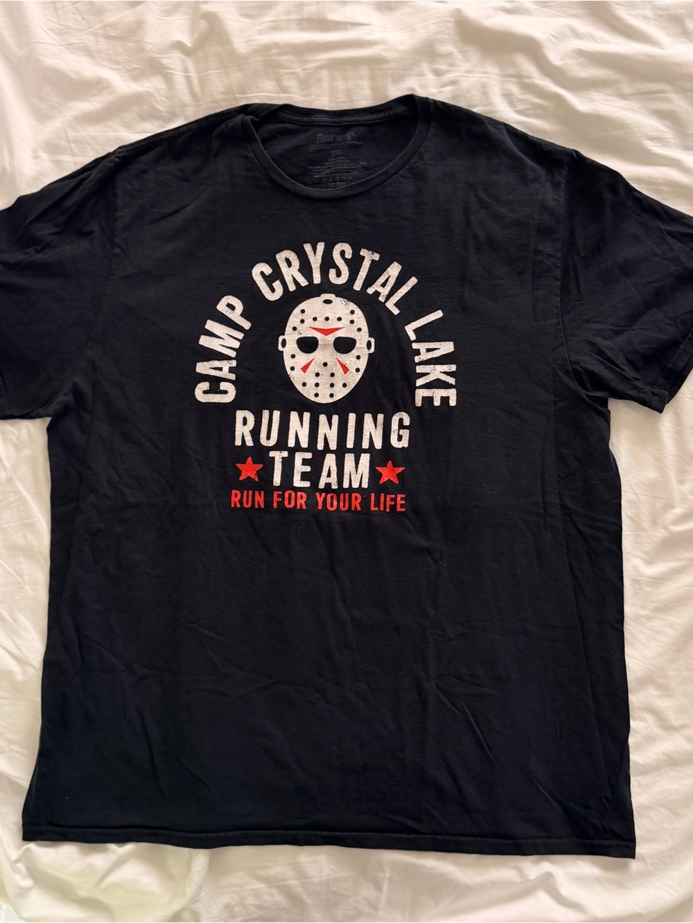 2XL Friday The 13th Running Team Shirt Camp Crystal Lake Jason Horror Tee